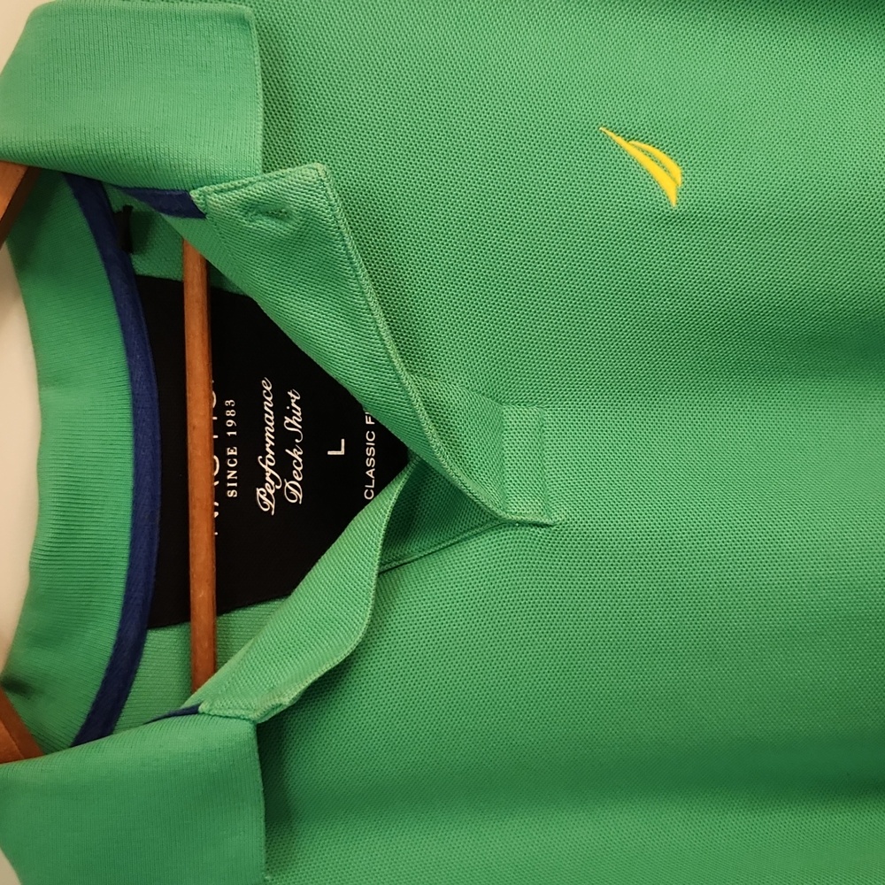 Nautica Performance Deck Polo Shirt Men’s Large – Classic Fit Green - Picture 7 of 10